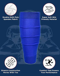 Football Leg Sleeves Men's & Boys (1 Pair) Royal Blue
