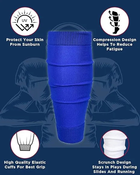 Football Leg Sleeves Men's & Boys (1 Pair) Royal Blue