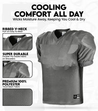 Men's Adult Football Practice Jersey (Dark Grey)