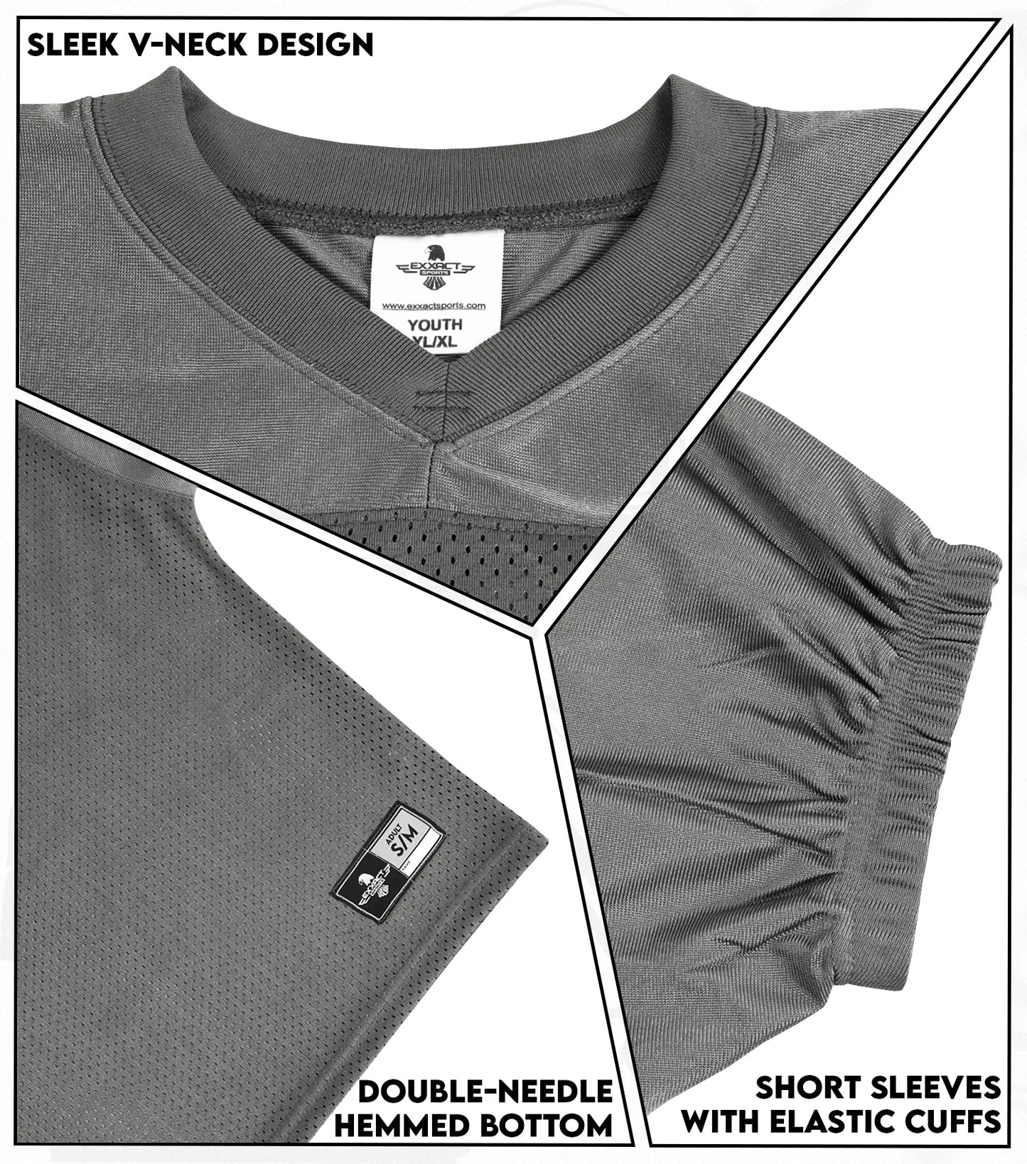 Men's Adult Football Practice Jersey (Dark Grey)