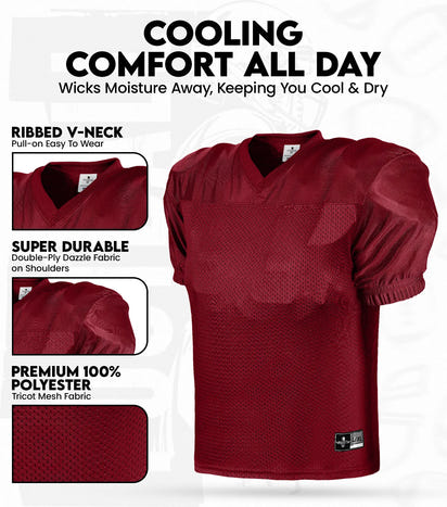 Men's Adult Football Practice Jersey (Maroon)