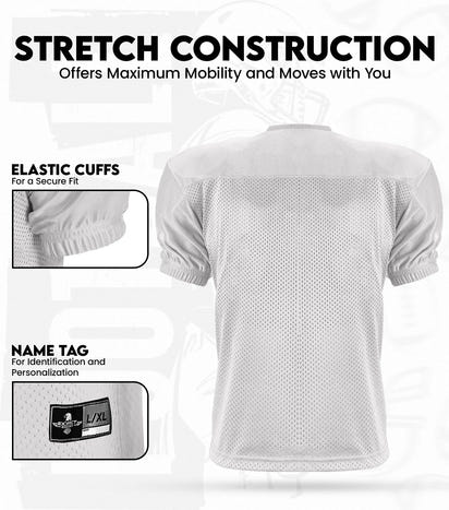 Men's Adult Football Practice Jersey (Silver)
