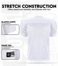 Men's Adult Football Practice Jersey (White)