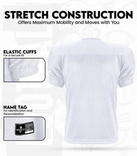 Men's Adult Football Practice Jersey (White)