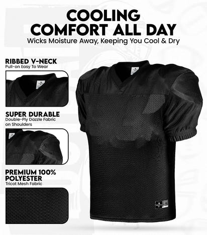 Boys Youth Football Practice Jersey (Black)