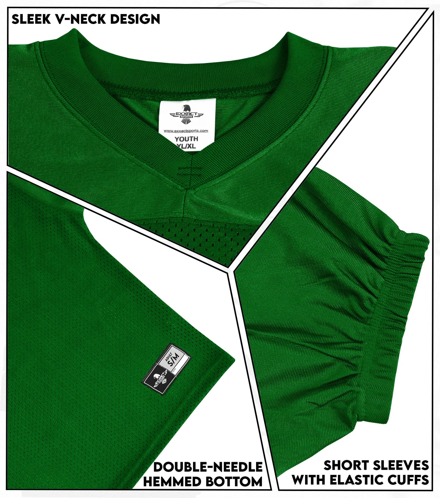 Boys Youth Football Practice Jersey (Green)