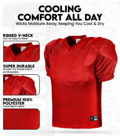 Boys Youth Football Practice Jersey (Red)