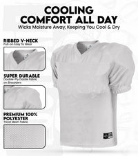 Boys Youth Football Practice Jersey (Silver)