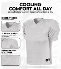 Boys Youth Football Practice Jersey (Silver)