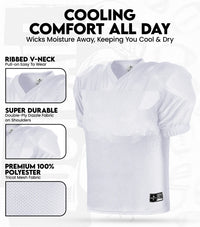 Boys Youth Football Practice Jersey (White)