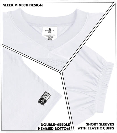 Boys Youth Football Practice Jersey (White)