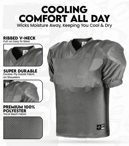 Boys Youth Football Practice Jersey (Dark Grey)