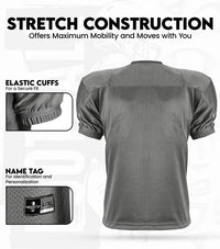 Boys Youth Football Practice Jersey (Dark Grey)