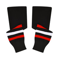 Knit Men & Women Hockey Socks  Black / Red & White