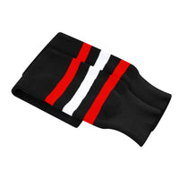 Knit Men & Women Hockey Socks  Black / Red & White