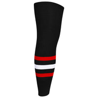 Knit Men & Women Hockey Socks  Black / Red & White