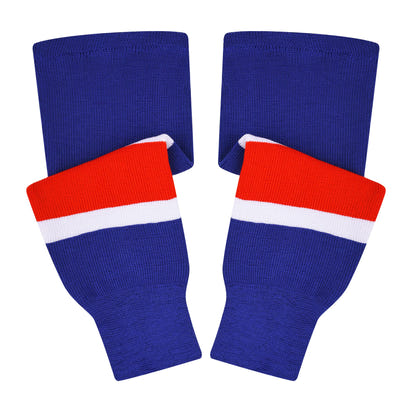 Knit Men & Women Hockey Socks Royal Blue / White & Red