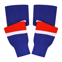 Knit Men & Women Hockey Socks Royal Blue / White & Red