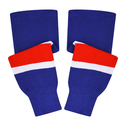 Knit Men & Women Hockey Socks Royal Blue / White & Red