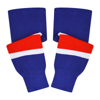 Knit Men & Women Hockey Socks Royal Blue / White & Red