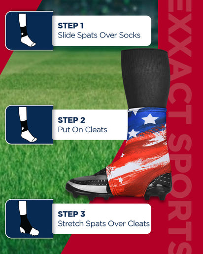 Spats Cleat Men & Boys Football Covers (Bruashy Usa Flag)