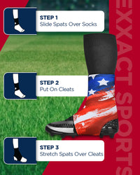 Spats Cleat Men & Boys Football Covers (Bruashy Usa Flag)