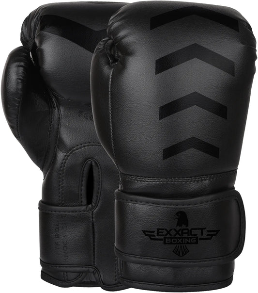 Kids Knockout Boxing Gloves with Padded Protection (Black)