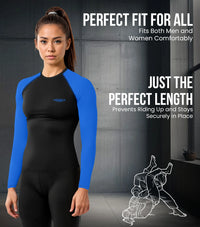 Men's Royal Blue BJJ Rash Guard Long Sleeve