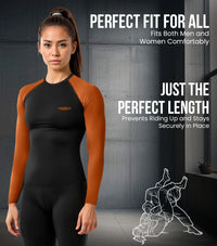 Men's Brown BJJ Rash Guard Long Sleeve