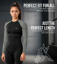 Men's Gray BJJ Rash Guard Long Sleeve