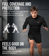 Men's Black Camo BJJ Rash Guard Long Sleeve
