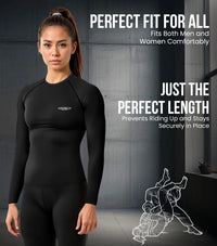 Men's Red Texture BJJ Rash Guard Long Sleeve
