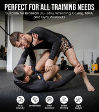 Men's Black Camo BJJ Rash Guard Short Sleeve