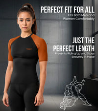 Men's Brown BJJ Rash Guard Short Sleeve