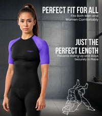 Men's Purple BJJ Rash Guard Short Sleeve