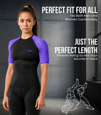 Men's Purple BJJ Rash Guard Short Sleeve
