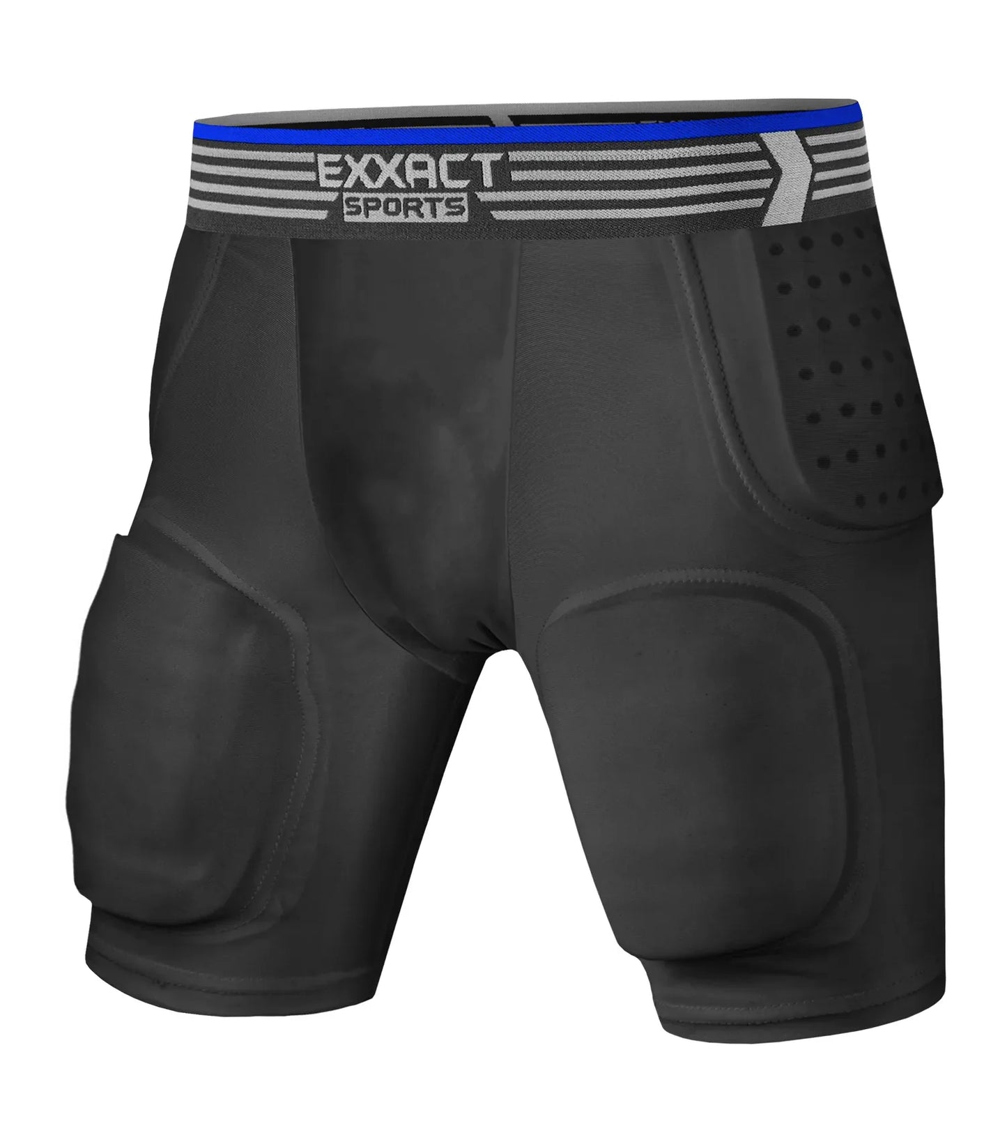 Rebel 5-Pad Boys Football Girdle with Cup Pocket Black (Youth)