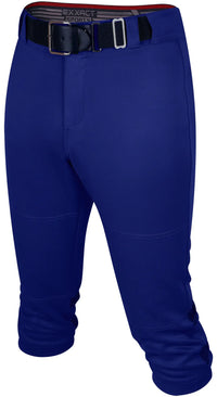 Softball Pants for Women with Snap and Zipper, Elastic Bottom, and Mesh Panels (Navy)