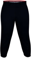 Knicker/Yoga Style Softball Pants For Girls (Black)