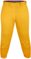 Knicker/Yoga Style Softball Pants For Girls (Athletic Gold)