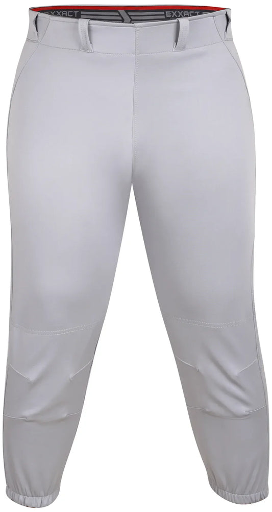 Knicker/Yoga Style Softball Pants For Girls (Gray)