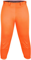 Knicker/Yoga Style Softball Pants For Girls (Orange)