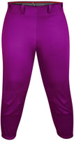 Knicker/Yoga Style Softball Pants For Girls (Purple)