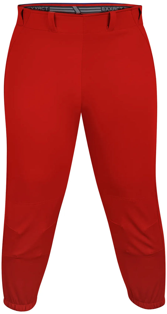 Knicker/Yoga Style Softball Pants For Girls (Red)