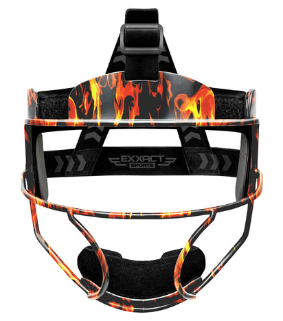 Lightweight Softball Face Mask, Protective Fielders Mask (Flame)
