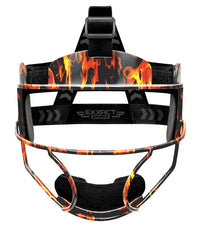 Lightweight Softball Face Mask, Protective Fielders Mask (Flame)