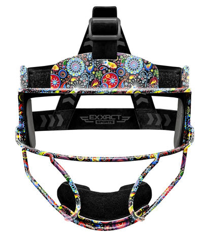Lightweight Softball Face Mask, Protective Fielders Mask (Paisley Flower)