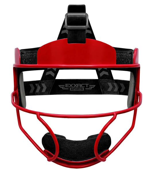 Lightweight Softball Face Mask, Protective Fielders Mask (Red)
