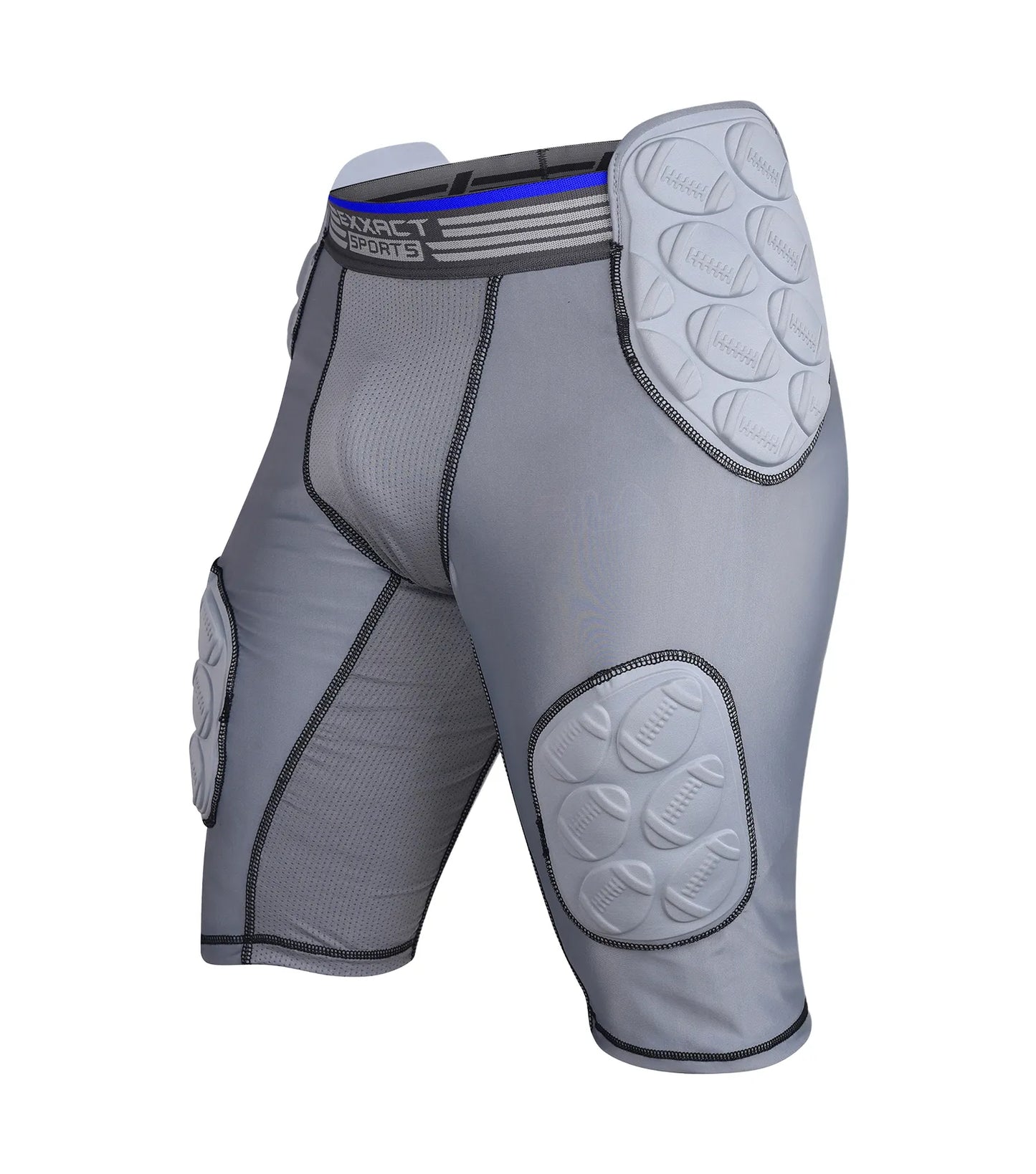 Touchdown 5-Pad Boys Football Girdle with Cup Pocket Gray (Youth)