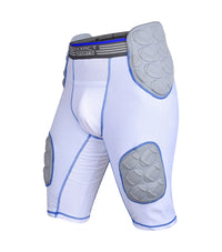Touchdown 5-Pad Boys Football Girdle with Cup Pocket White (Youth)